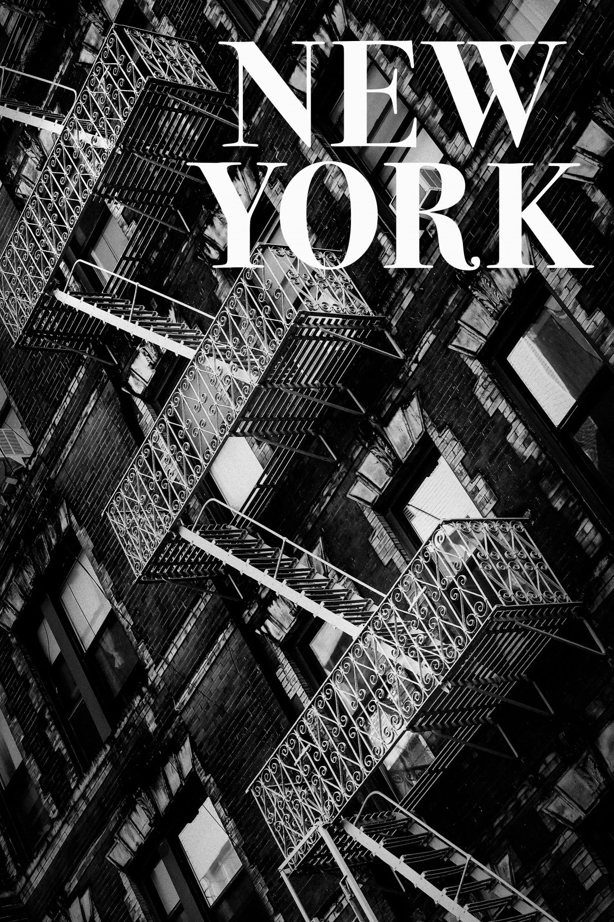 NYC Fire Escapes Poster och Canvastavla