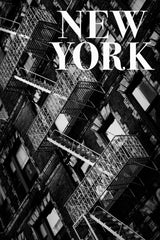 NYC Fire Escapes Poster och Canvastavla