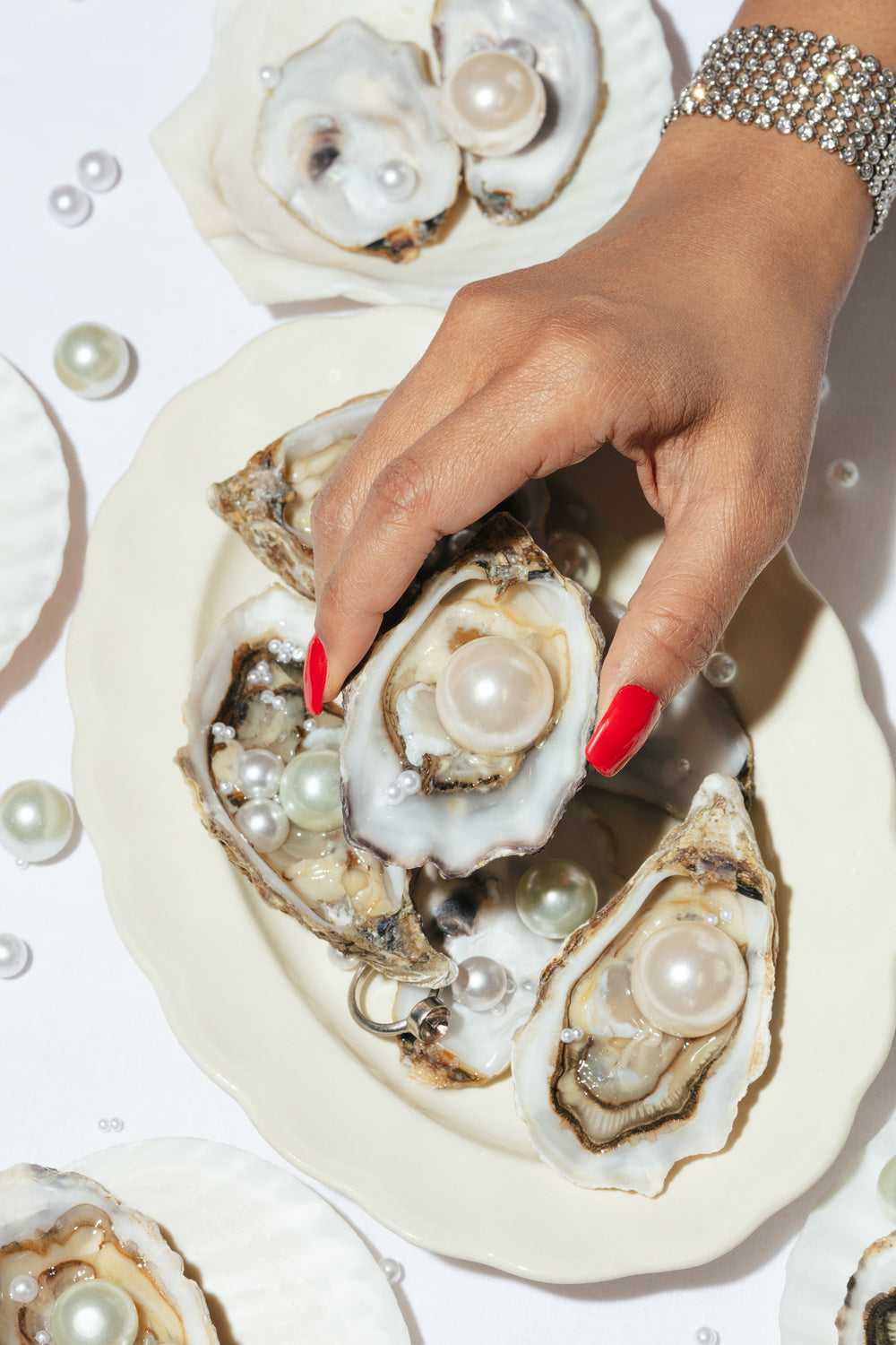 Oysters & Pearls No 02 Poster och Canvastavla