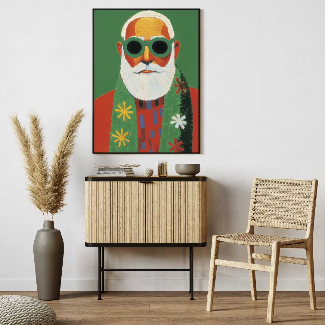 Holiday Santa Poster och Canvastavla
