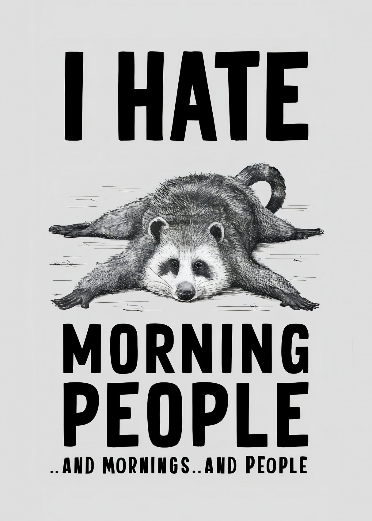I Hate Morning People Poster och Canvastavla