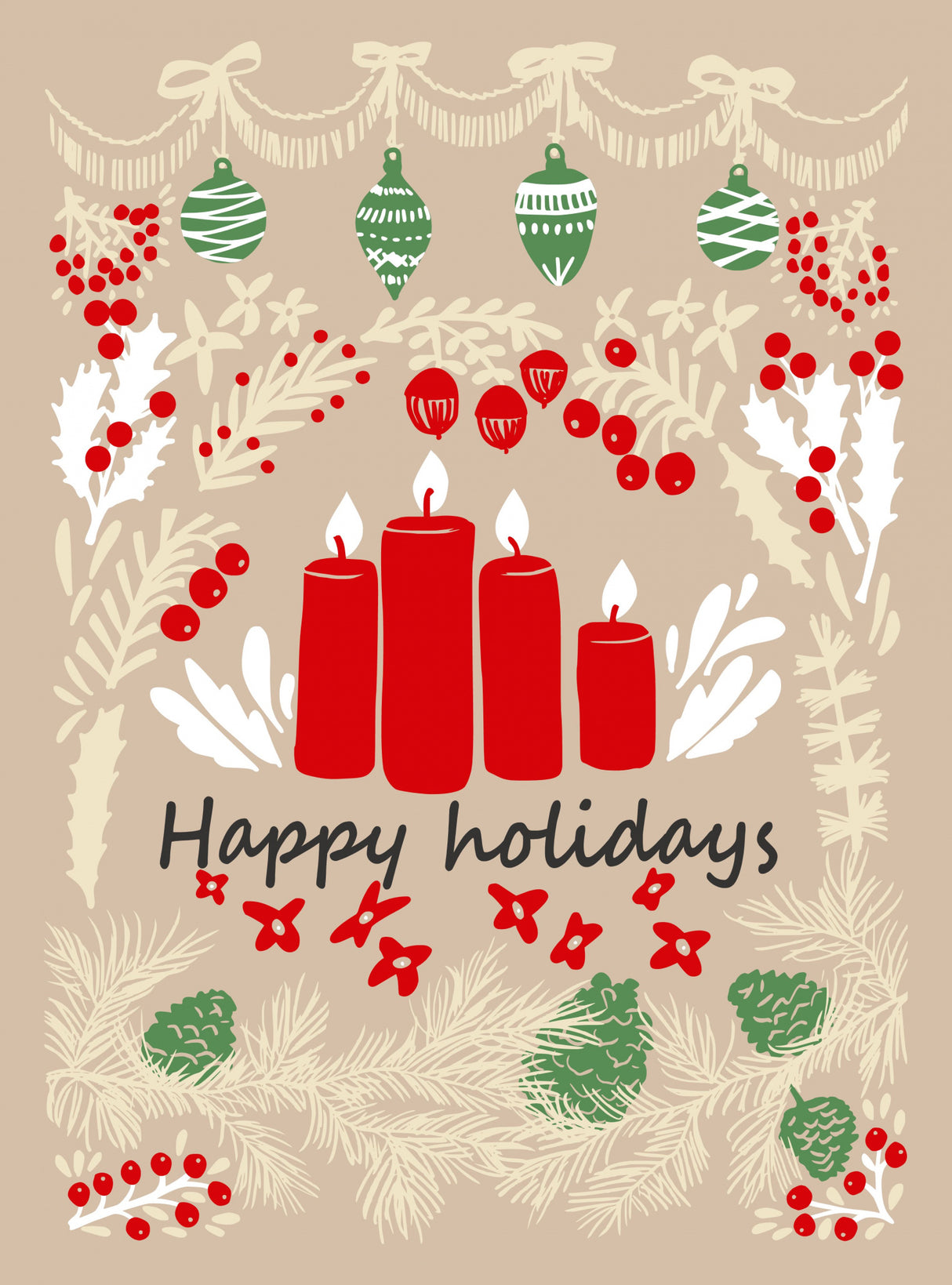Happy Holidays Illu.png Poster och Canvastavla