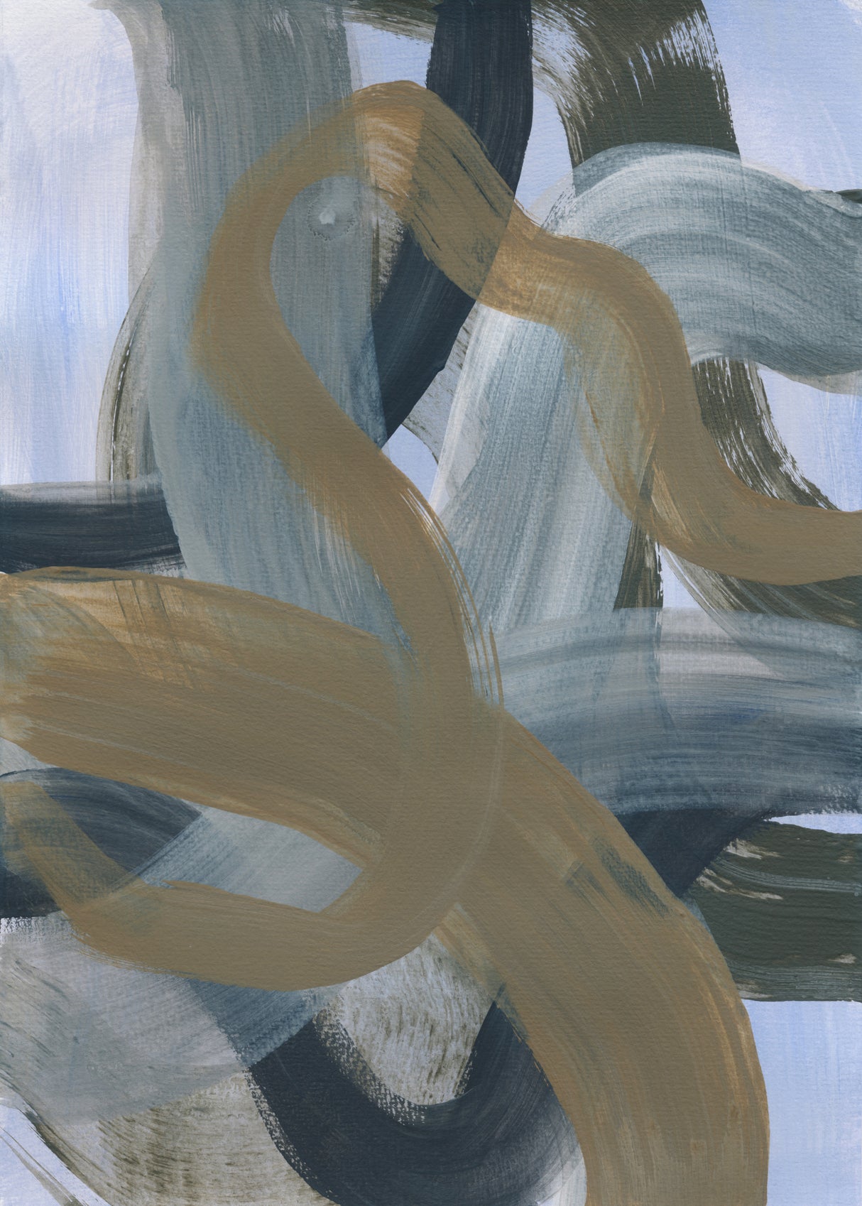 Abstract Brush Strokes 124 Poster och Canvastavla