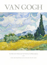 Wheat Field With Cypresses Poster och Canvastavla