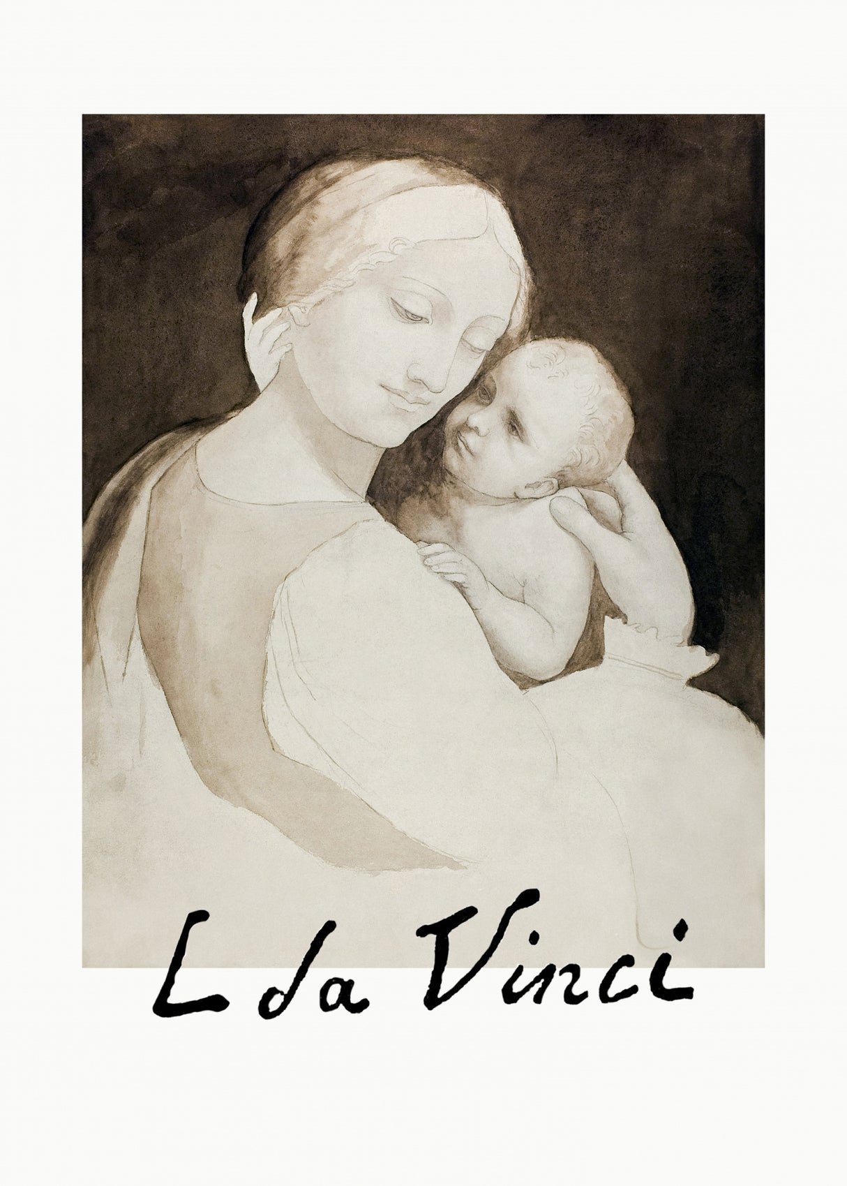 Madonna and Child Poster och Canvastavla