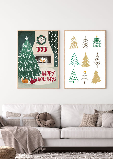 Cozy retro interior Poster och Canvastavla