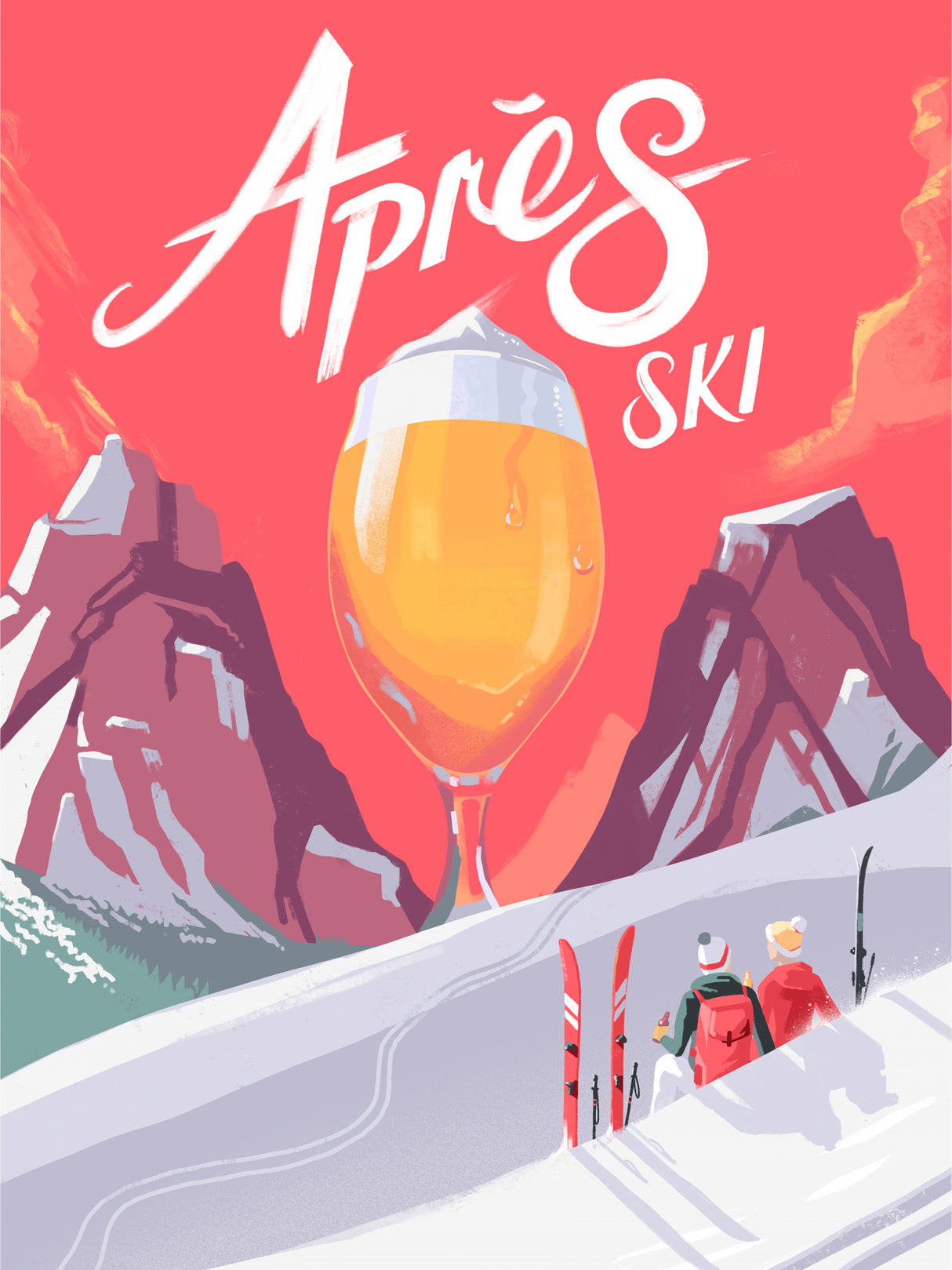 Apés Ski Poster och Canvastavla