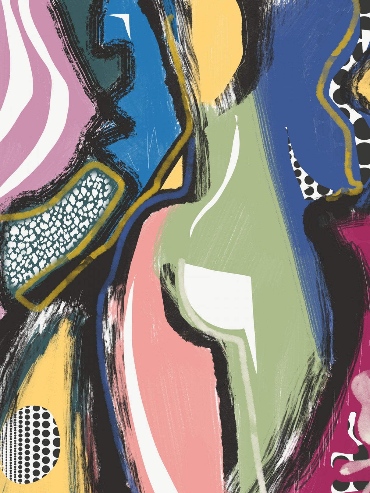Colorful Abstract Bum Poster och Canvastavla