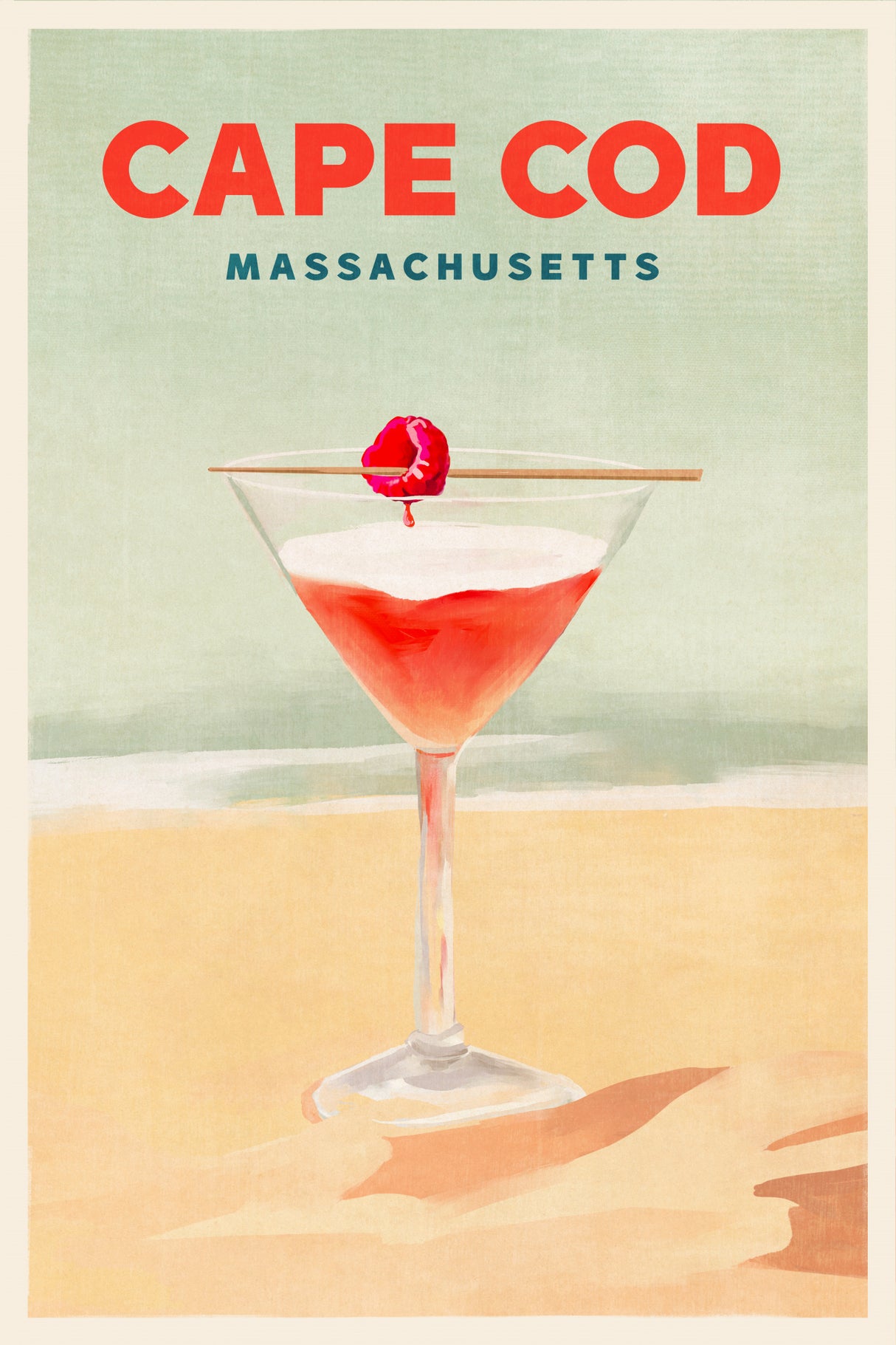 Cape Cod Cocktail Tall Poster Poster och Canvastavla