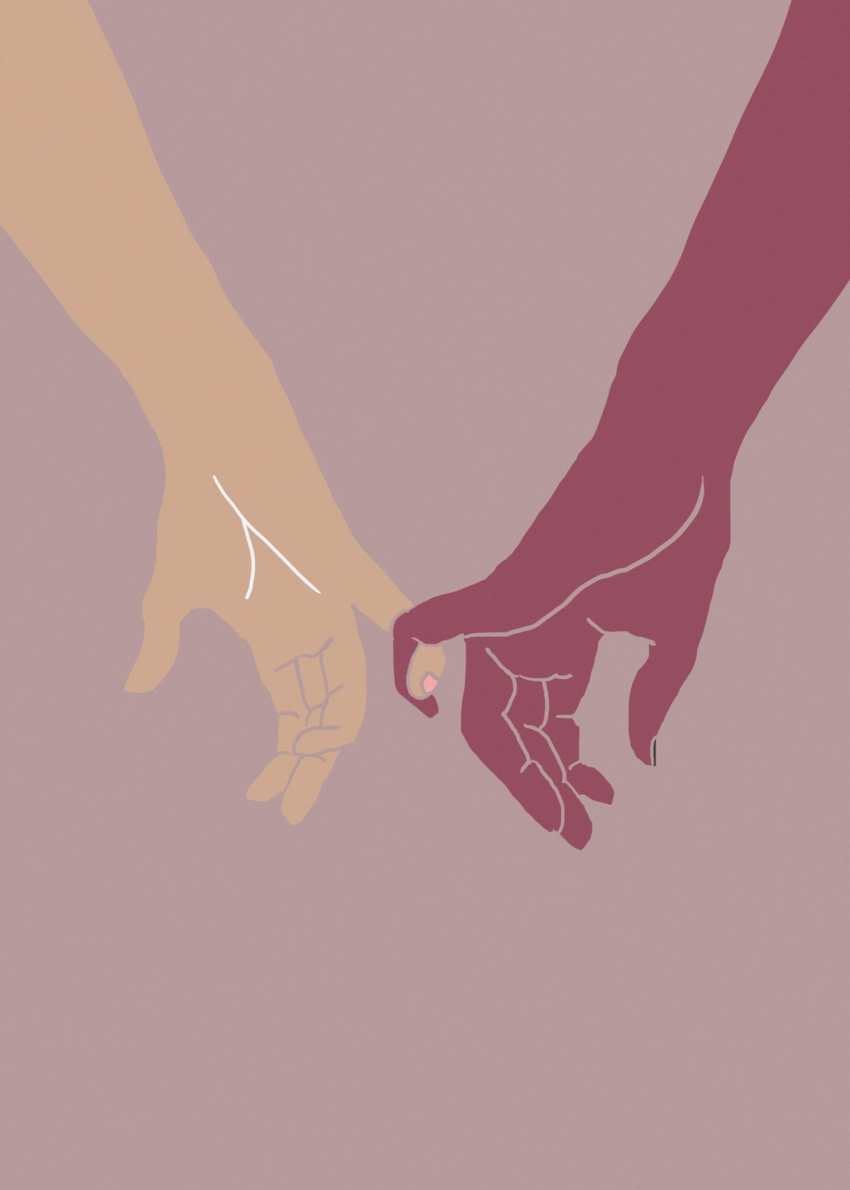 Holding Hands Poster och Canvastavla