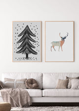 Pastel Deer Poster och Canvastavla