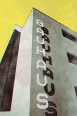 Bauhaus Dessau architecture in vintage magazine style Poster och Canvastavla