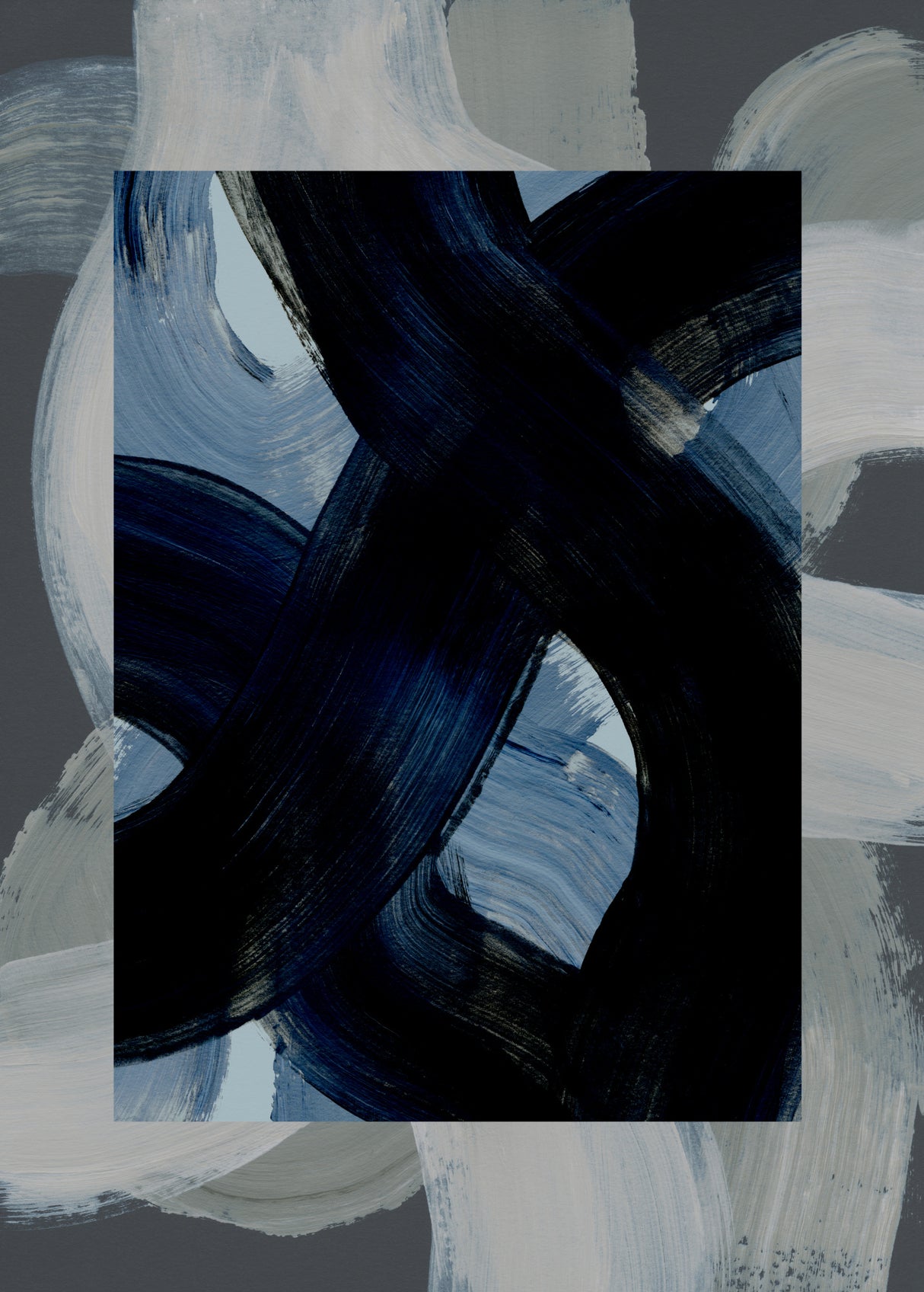 Abstract Brush Strokes 150x Poster och Canvastavla