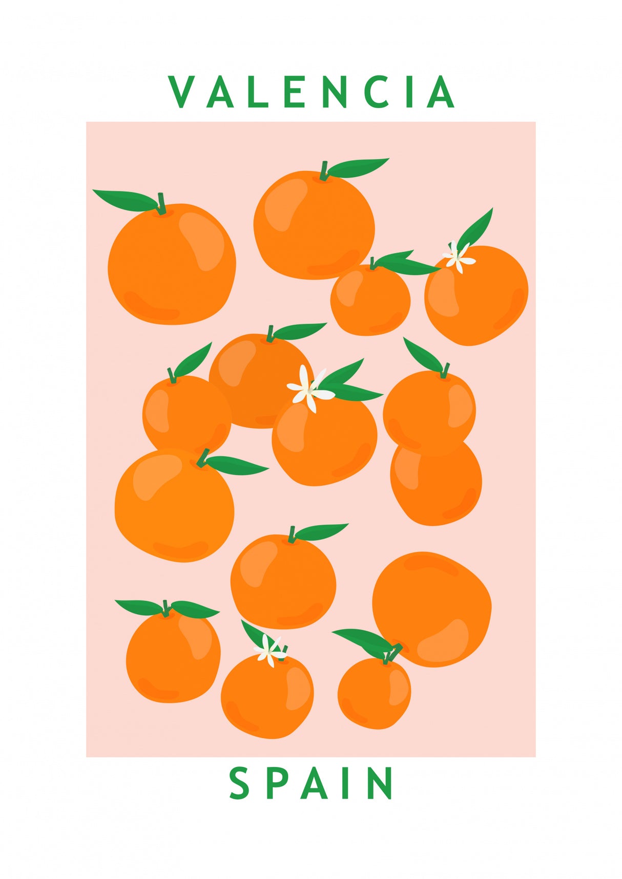 Flower Market Oranges Poster och Canvastavla