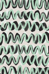 Turquoise ZigZag Pattern Poster och Canvastavla