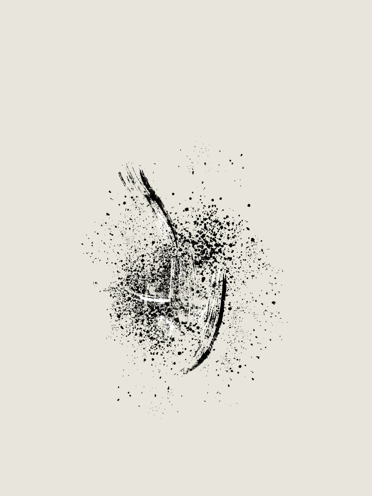 Brush splatters #2 Poster och Canvastavla