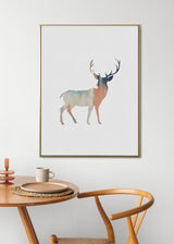 Pastel Deer Poster och Canvastavla