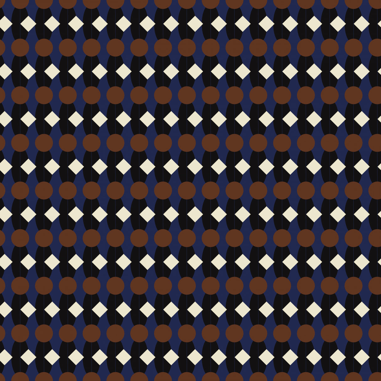 Oval and diamond seamless pattern Poster och Canvastavla