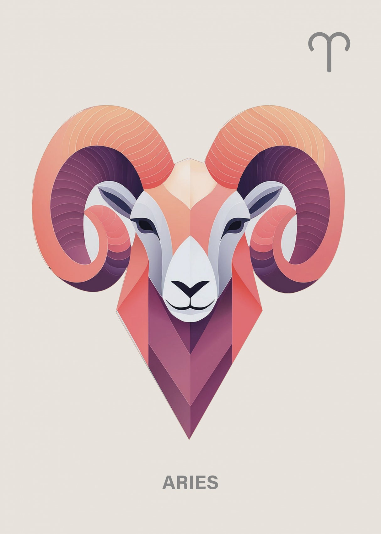 Zodiak Aries Art Poster och Canvastavla