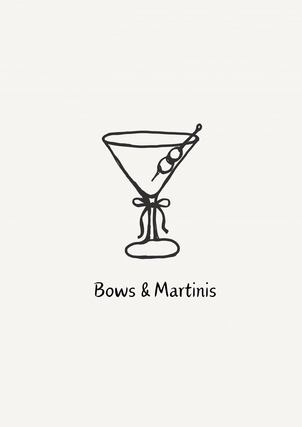 Bows & Martinis Poster och Canvastavla
