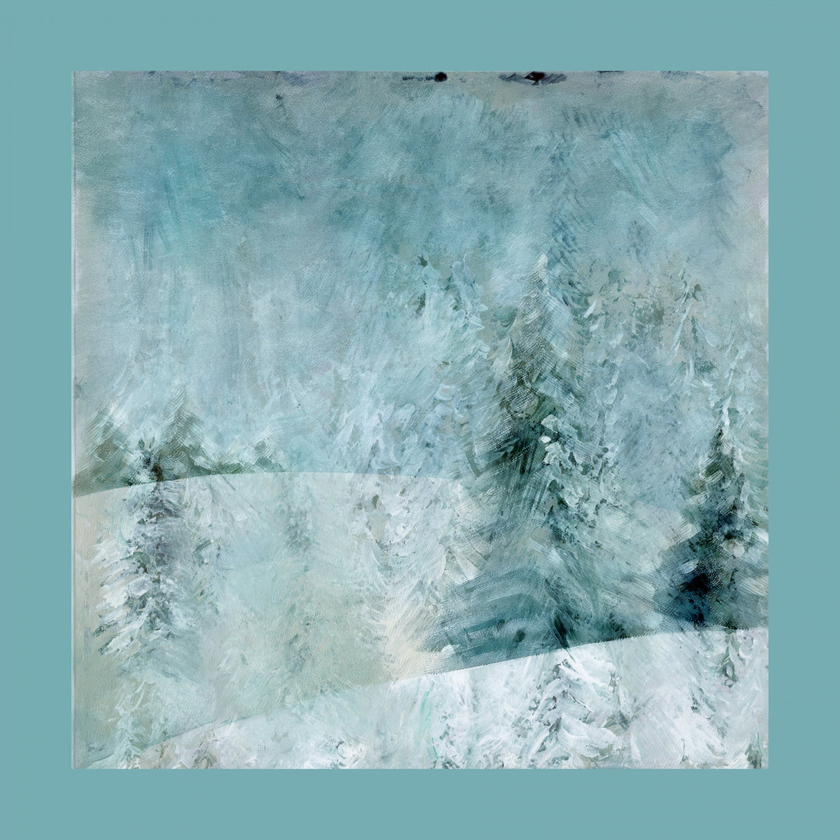 Winter Scene: Christmas Tree Vintage Style 3 Poster och Canvastavla