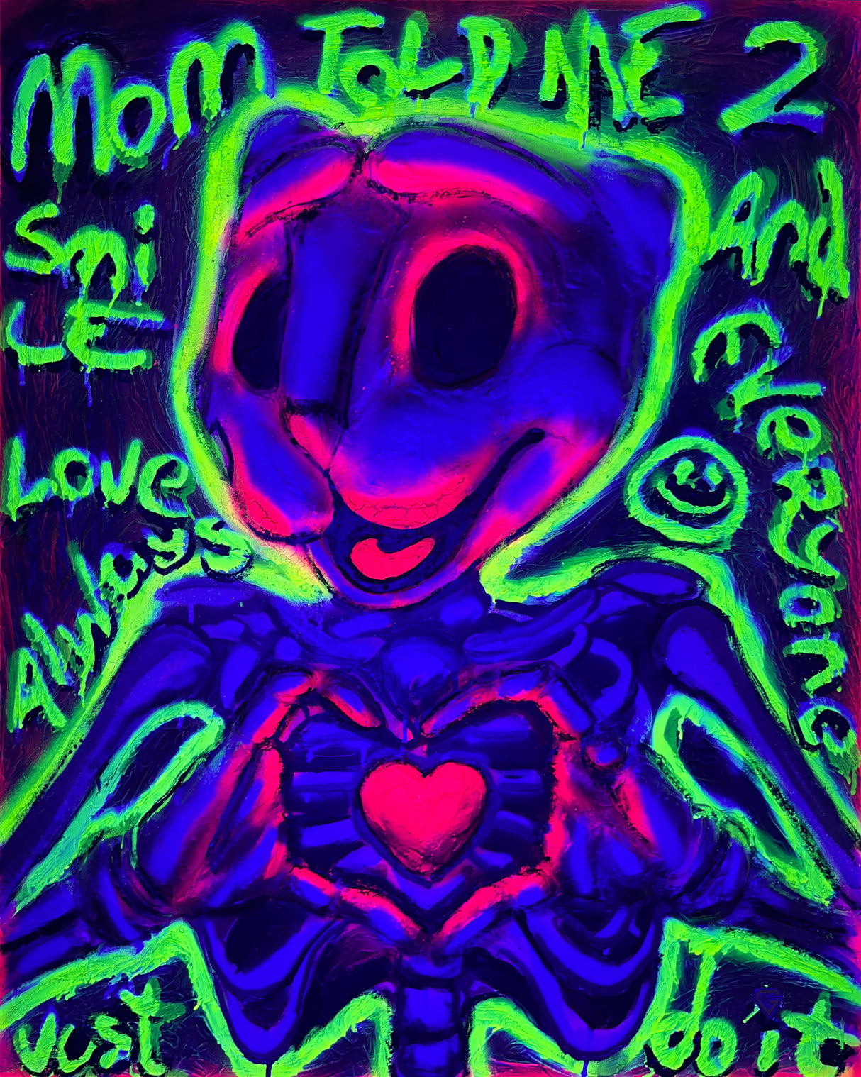 Mom told me (Black light) Poster och Canvastavla