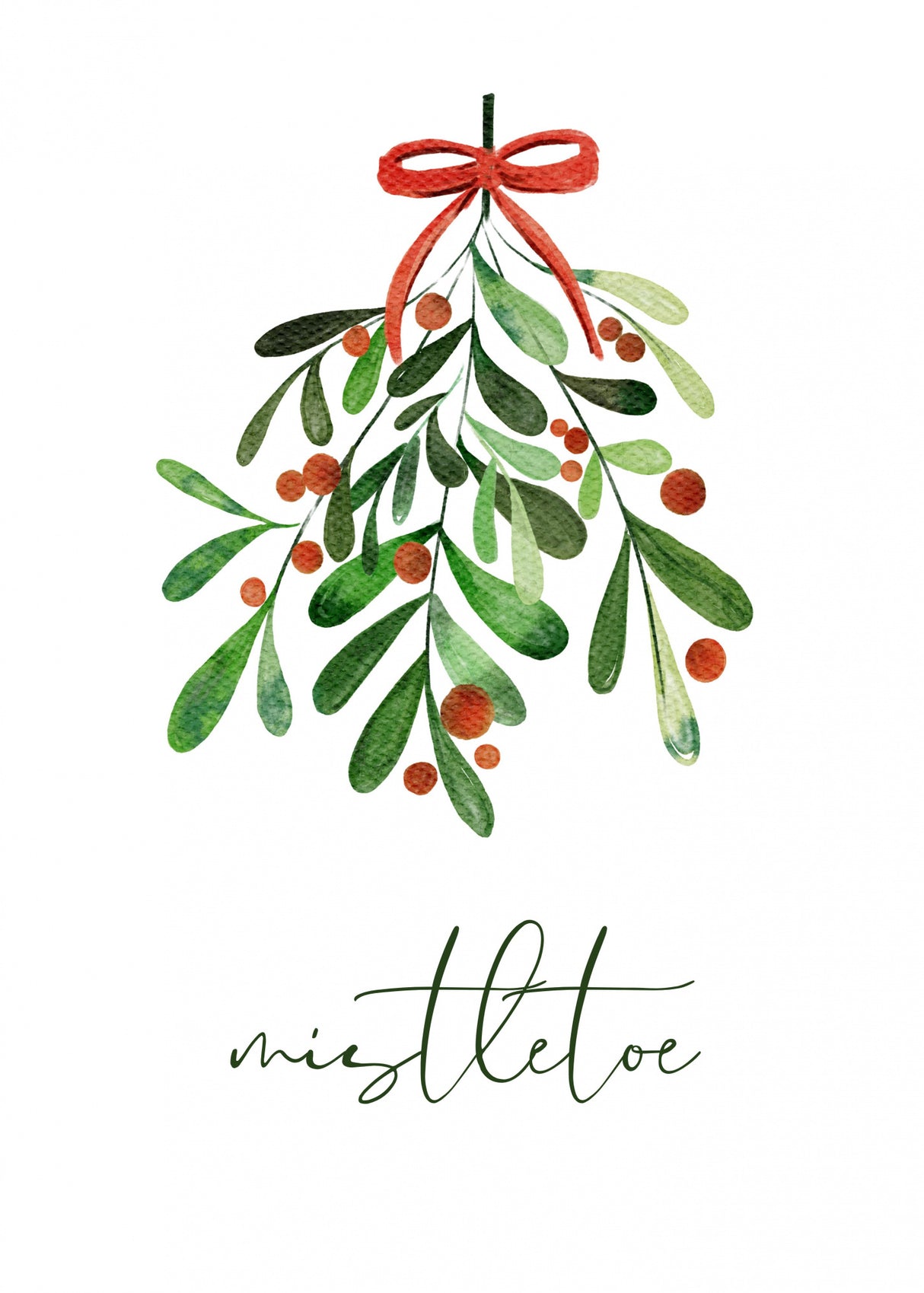 Christmas Mistletoe Poster och Canvastavla