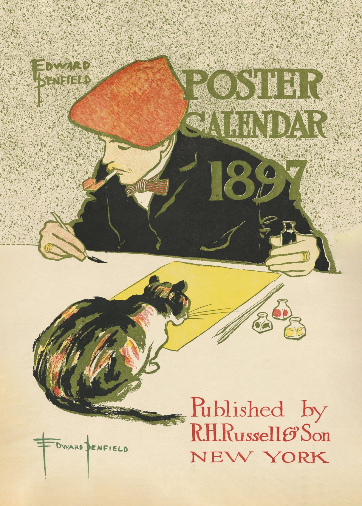 Edward Penfield Self Portrait Poster och Canvastavla