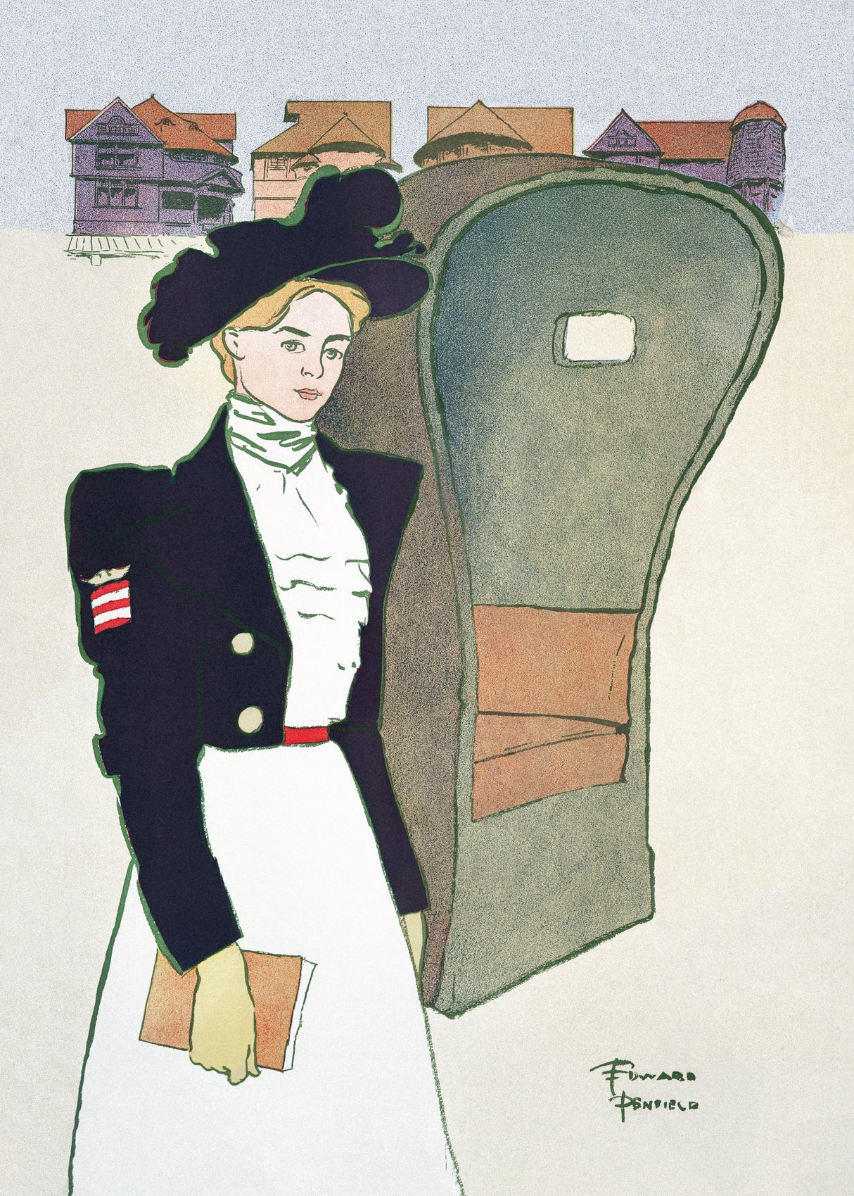 Woman Holding Book (ca. 1890–1907) Poster och Canvastavla
