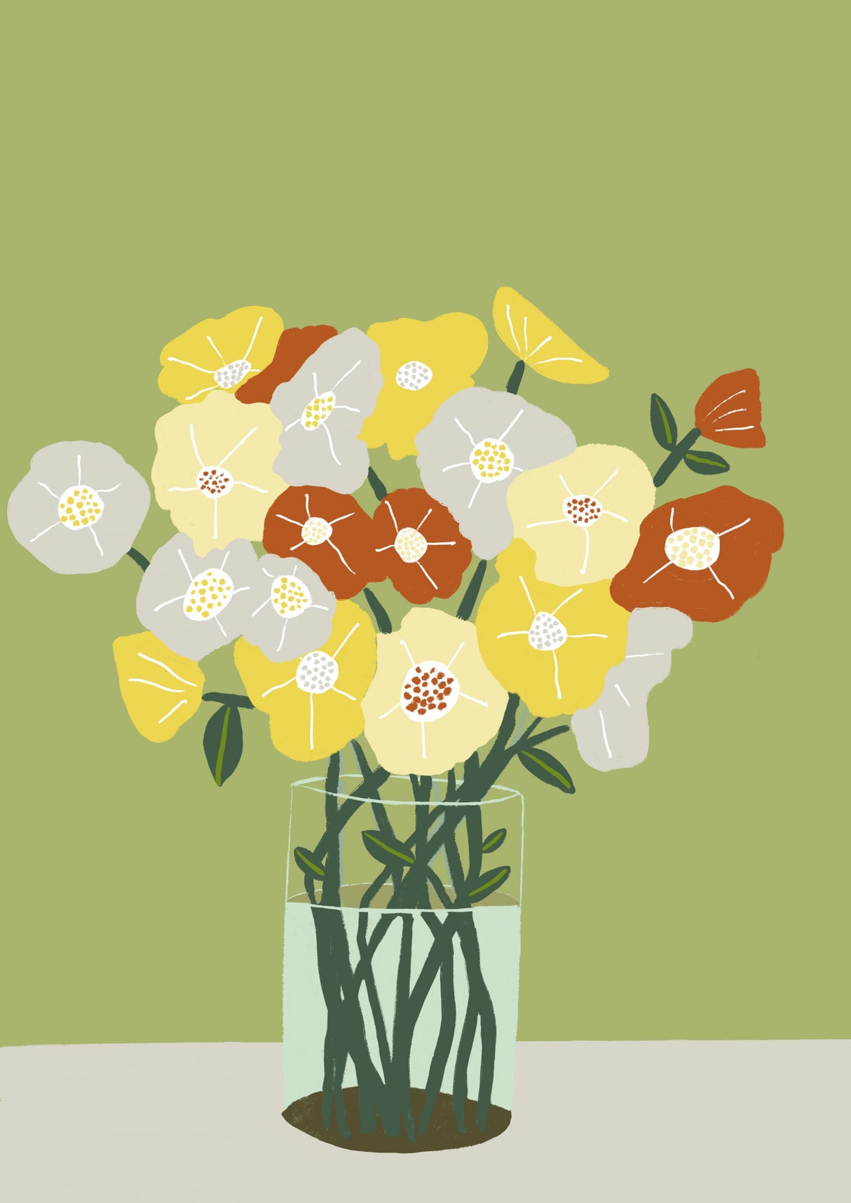 Vase of Flowers Poster och Canvastavla