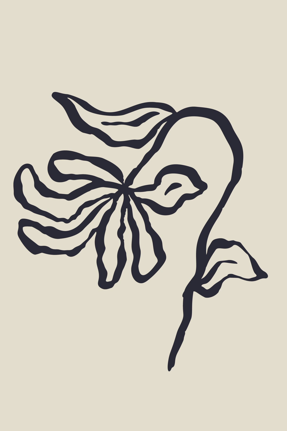 Sketchy Flower Poster 24 Poster och Canvastavla