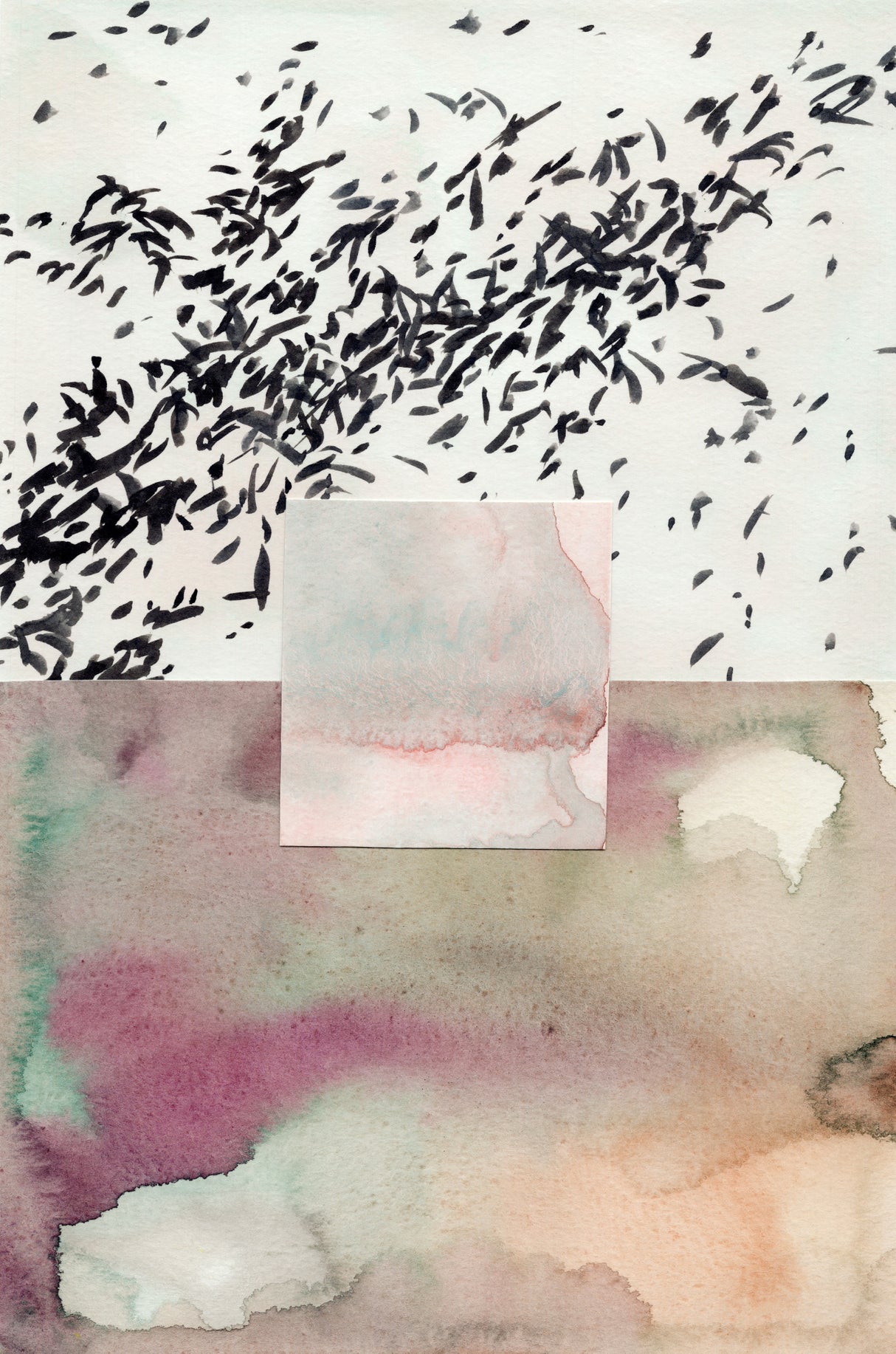 Watercolor abstract composition 7 Poster och Canvastavla