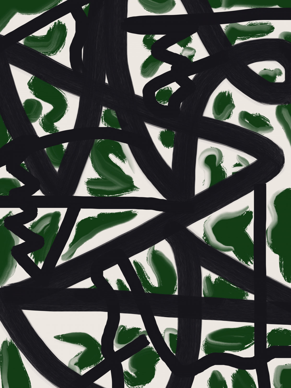 Abstract brush flow Poster och Canvastavla