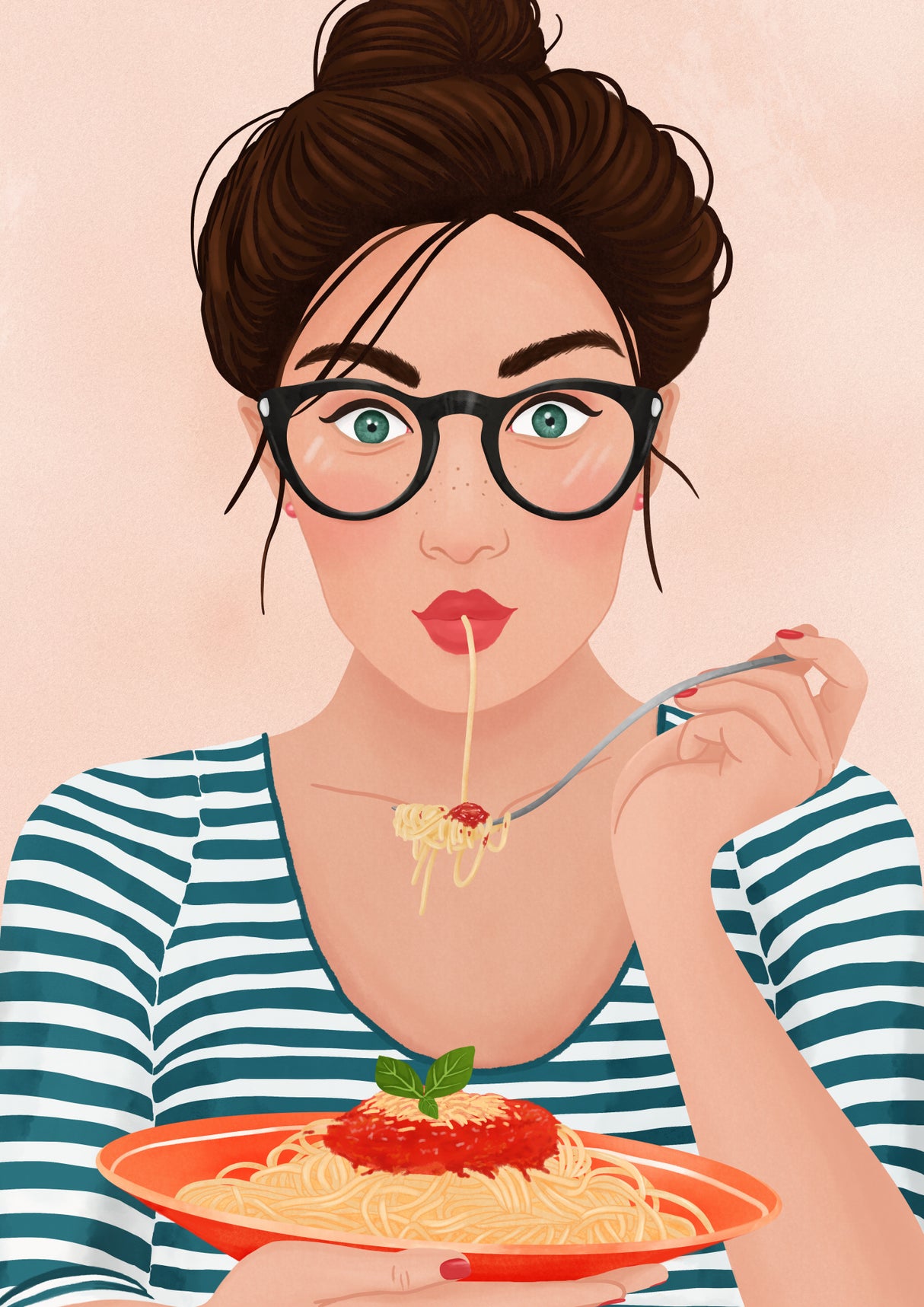 Spaghetti Poster och Canvastavla
