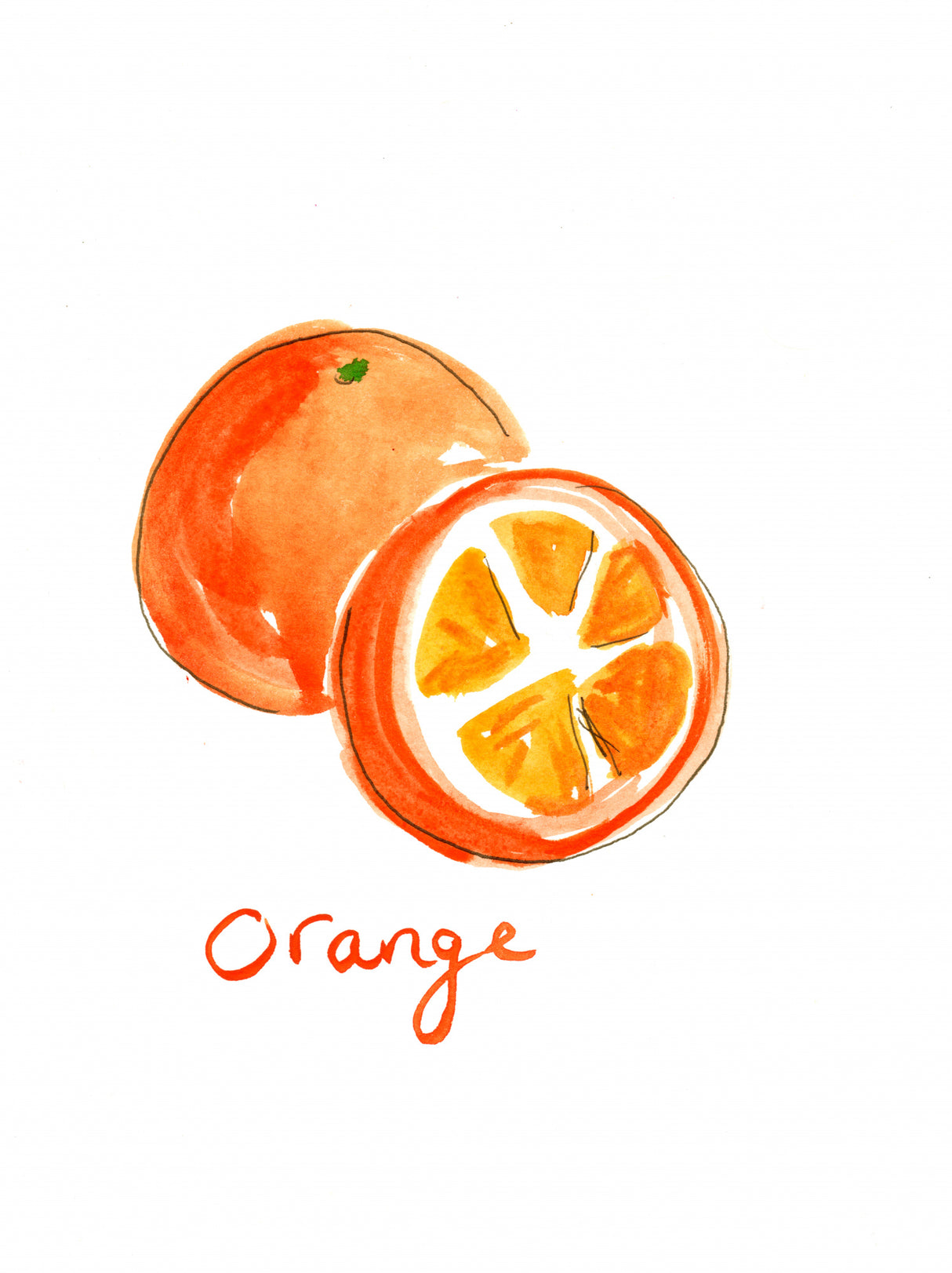 Orange Poster och Canvastavla