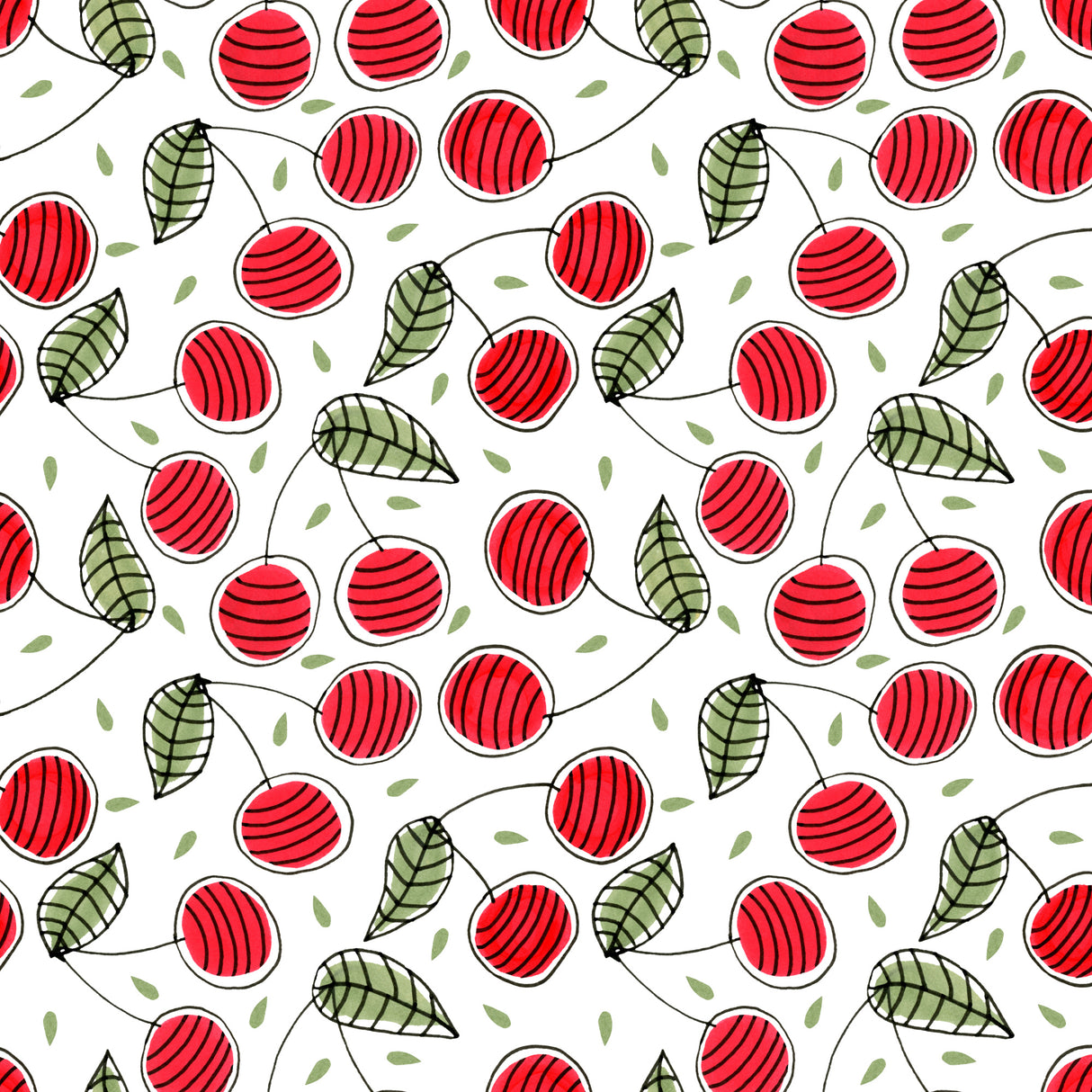 Red Cherries Fruit Poster och Canvastavla