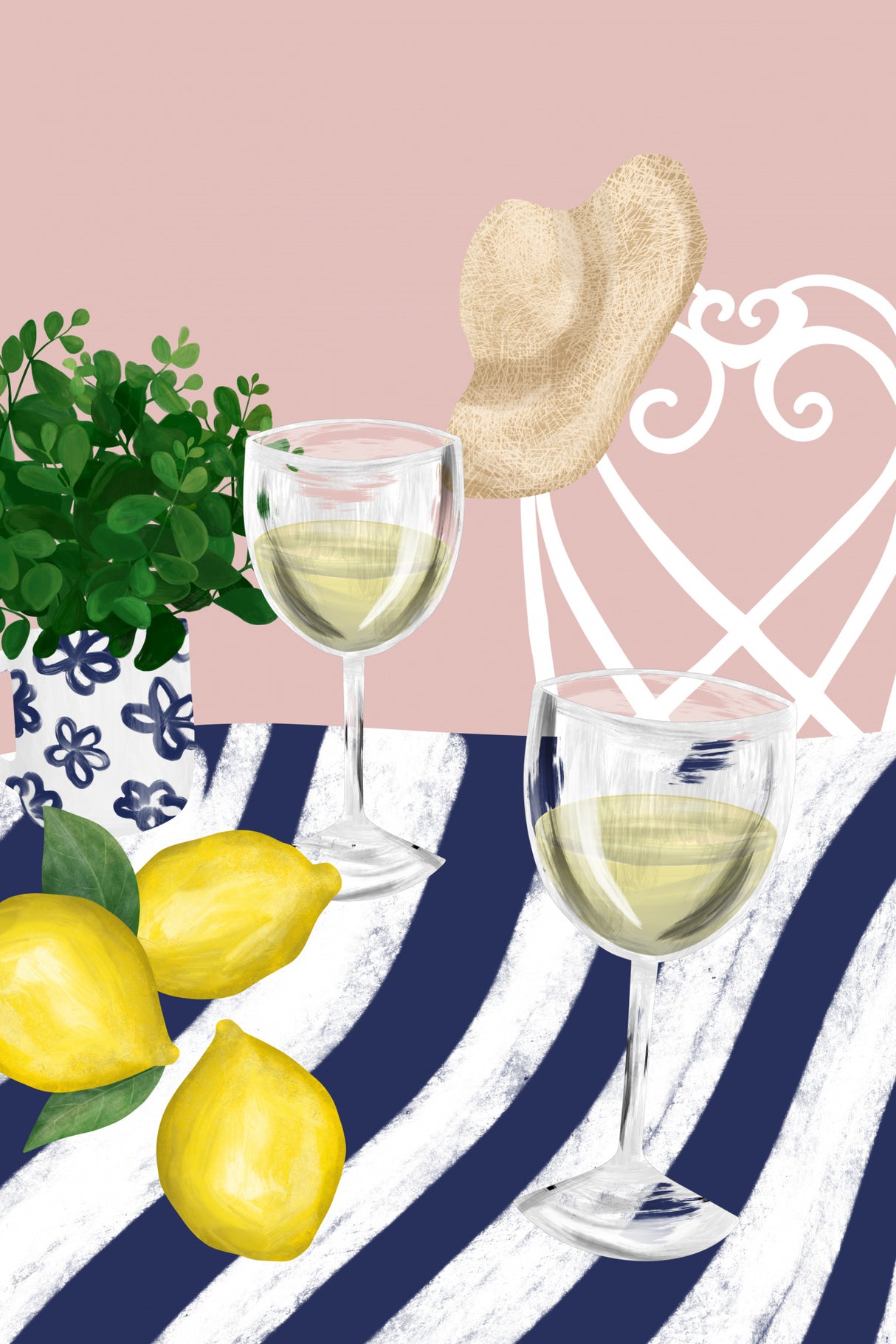 White wine for two Poster och Canvastavla