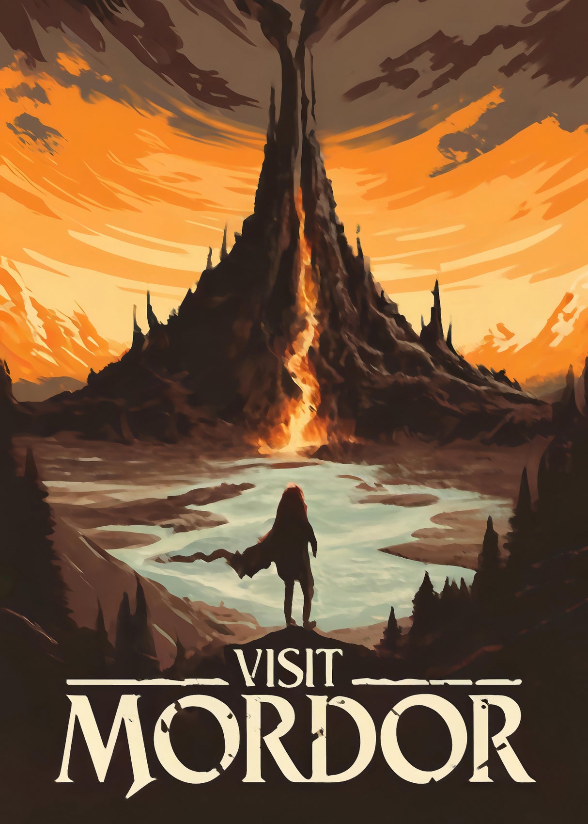 Visit Mordor Poster och Canvastavla