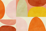 Warm Pastel Geometry Poster och Canvastavla