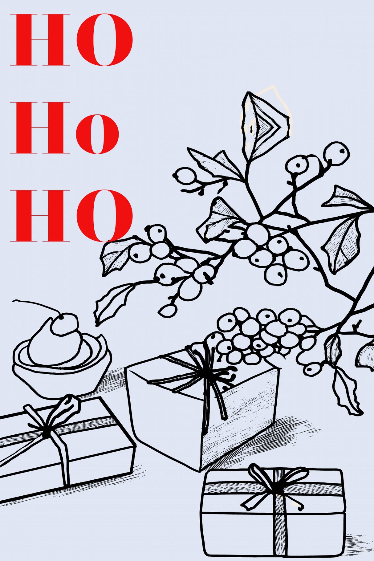 Ho Ho Ho Christmas Poster och Canvastavla