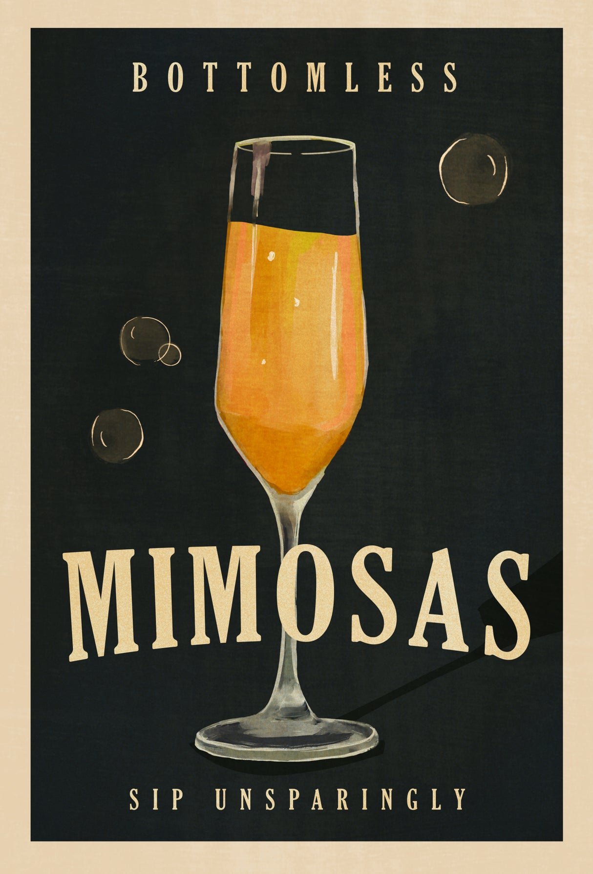 Wg Bottomless Mimosas Jewel Poster och Canvastavla