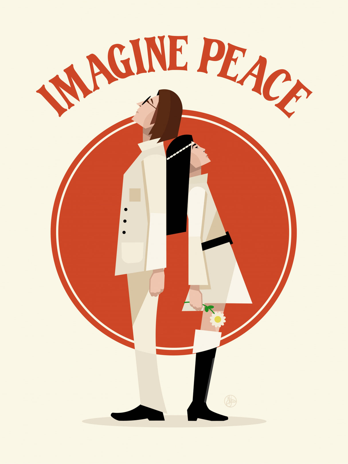 Imagine Peace Minimalist Poster och Canvastavla