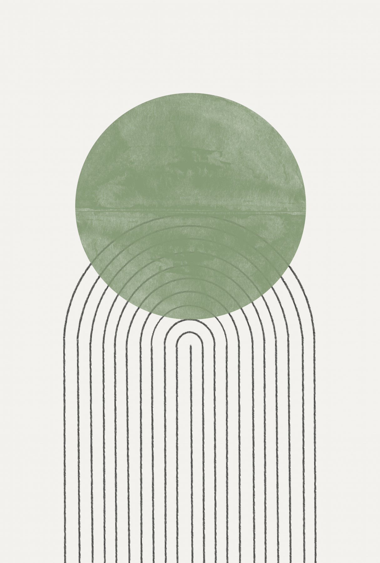 Green Moon No1. Poster och Canvastavla