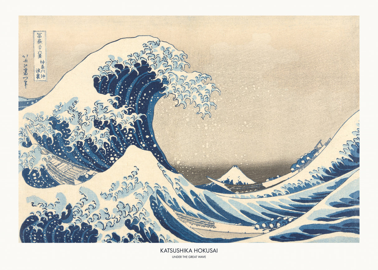 Under The Great Wave Poster och Canvastavla