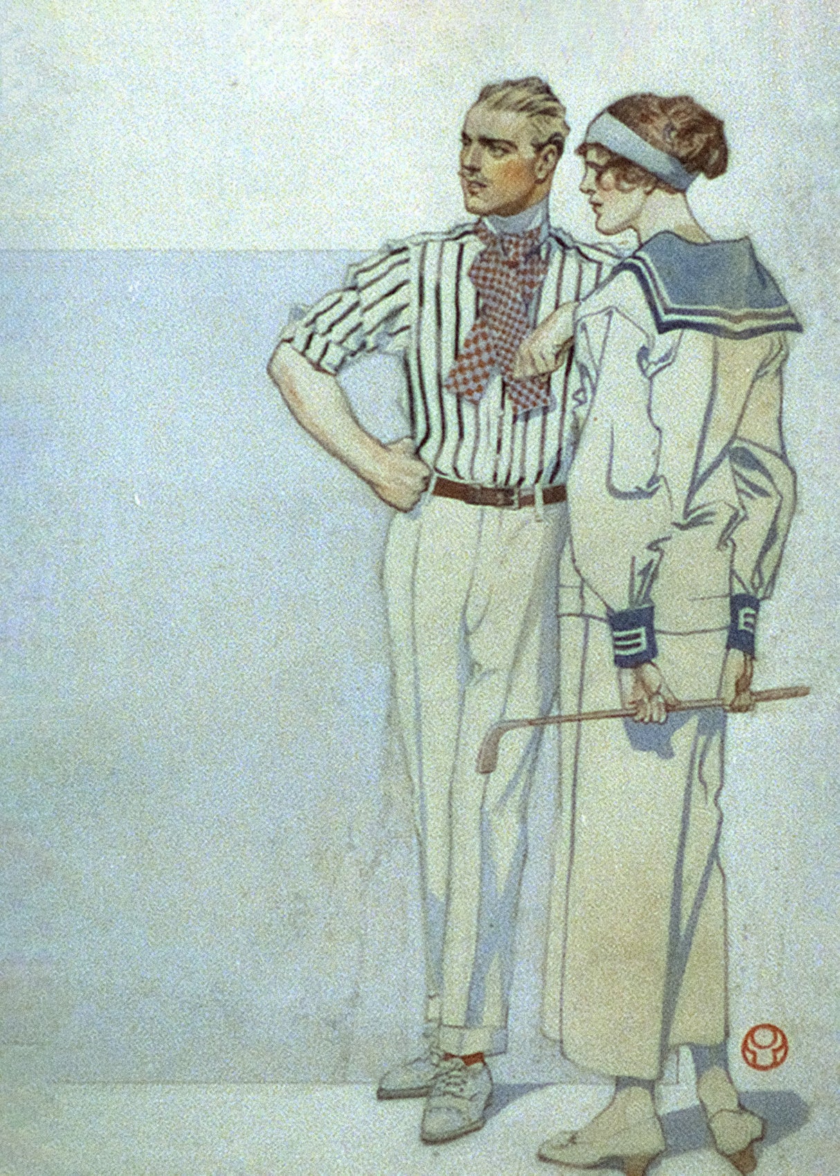 Man and Woman In Sport Clothes (1913) Poster och Canvastavla
