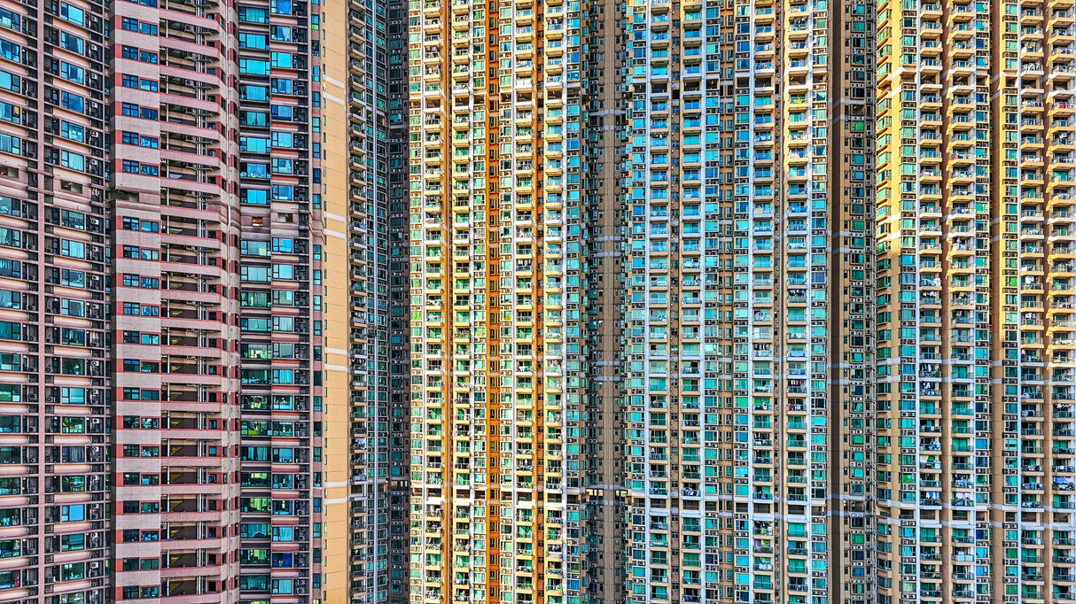 Dense Housing In High Rise Buildings Poster och Canvastavla