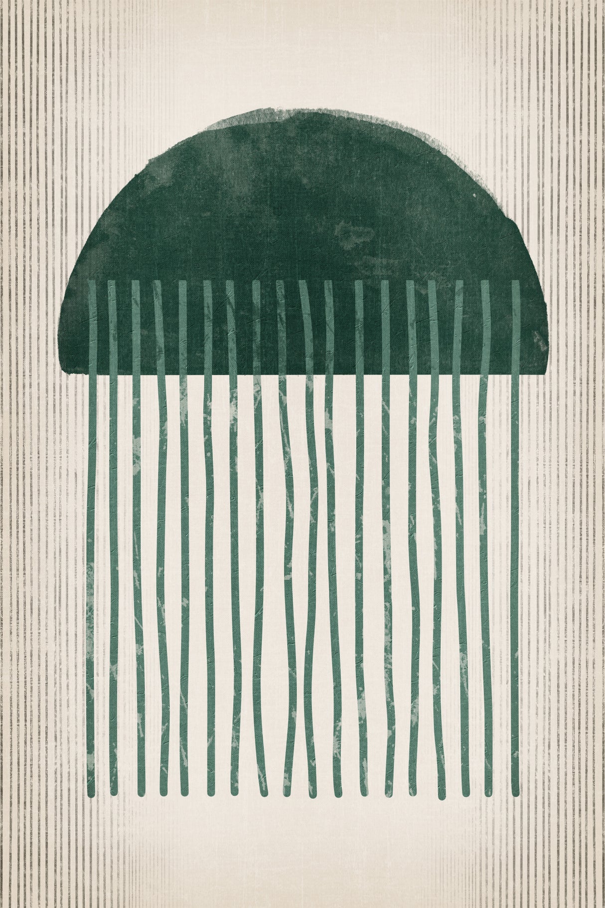 Emerald Suspicious Jellyfish Poster och Canvastavla