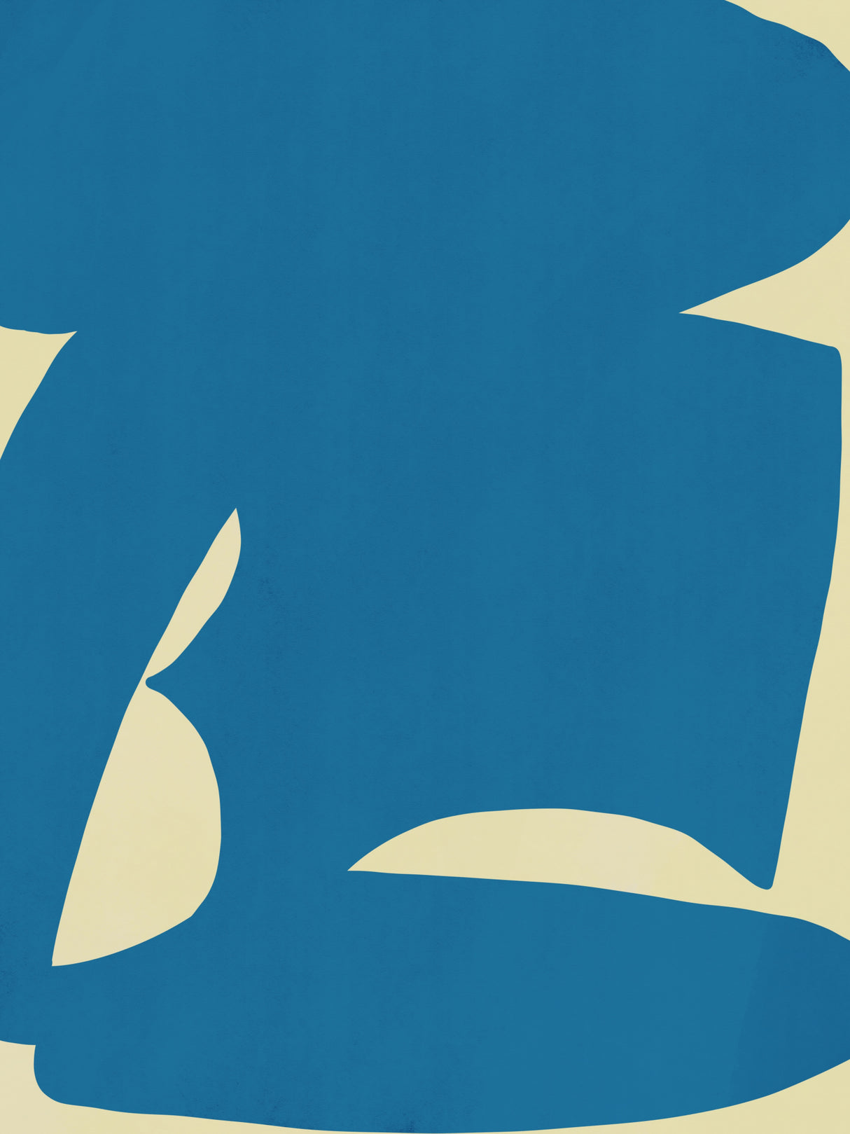 B Cut Out In Blue Poster och Canvastavla