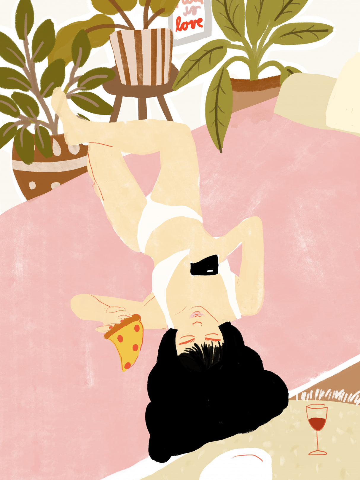 Pizza Lady Poster och Canvastavla