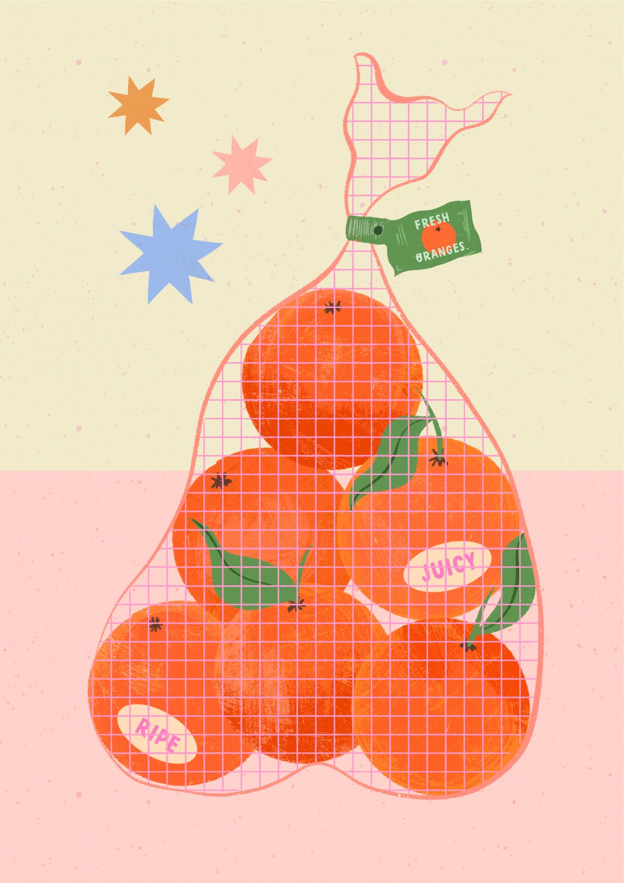 Fresh and Ripe Oranges Poster och Canvastavla